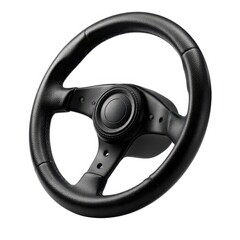 A steering wheel isolated on white background