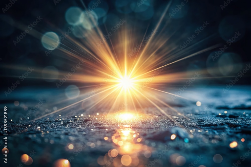 Poster mysterious abstract design moody light flare tiltshift effect dark background a captivating visual f