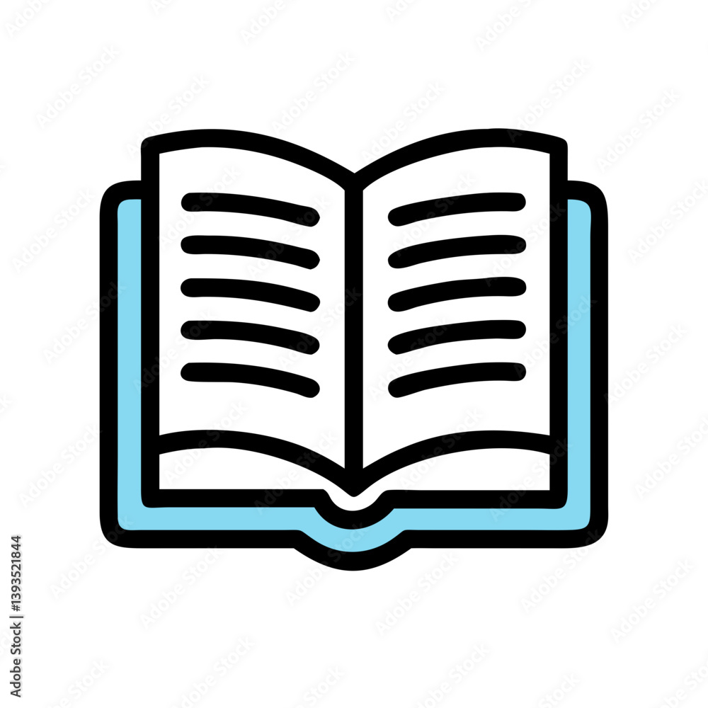 Poster open book vector icon design