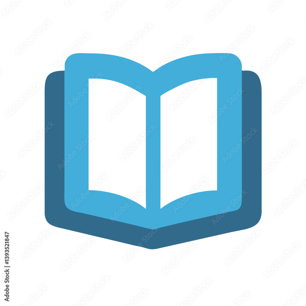 Poster Open Book Vector Icon Design

