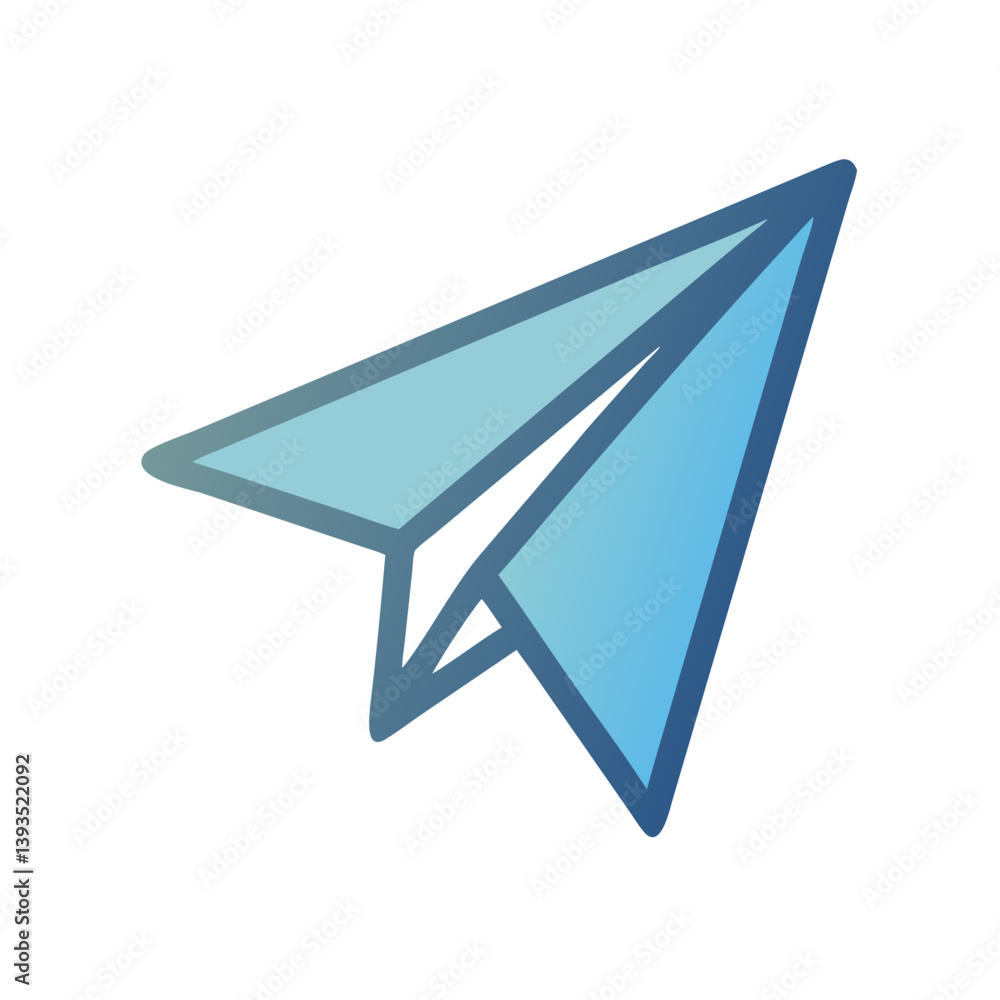 Poster paper plane send icon vector design