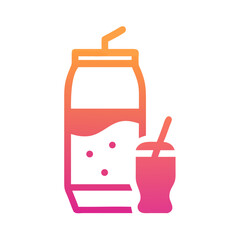 Fototapeta premium Soft Drink Icon Vector for Beverage, Refreshment, and Soda Concepts
