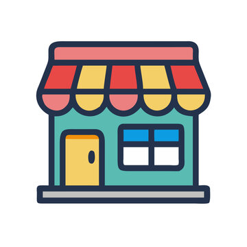 Store Icon Vector for Retail, Shopping, and Business Concepts