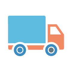 Truck Delivery Icon Vector for Logistics, Shipping, and Transportation Services