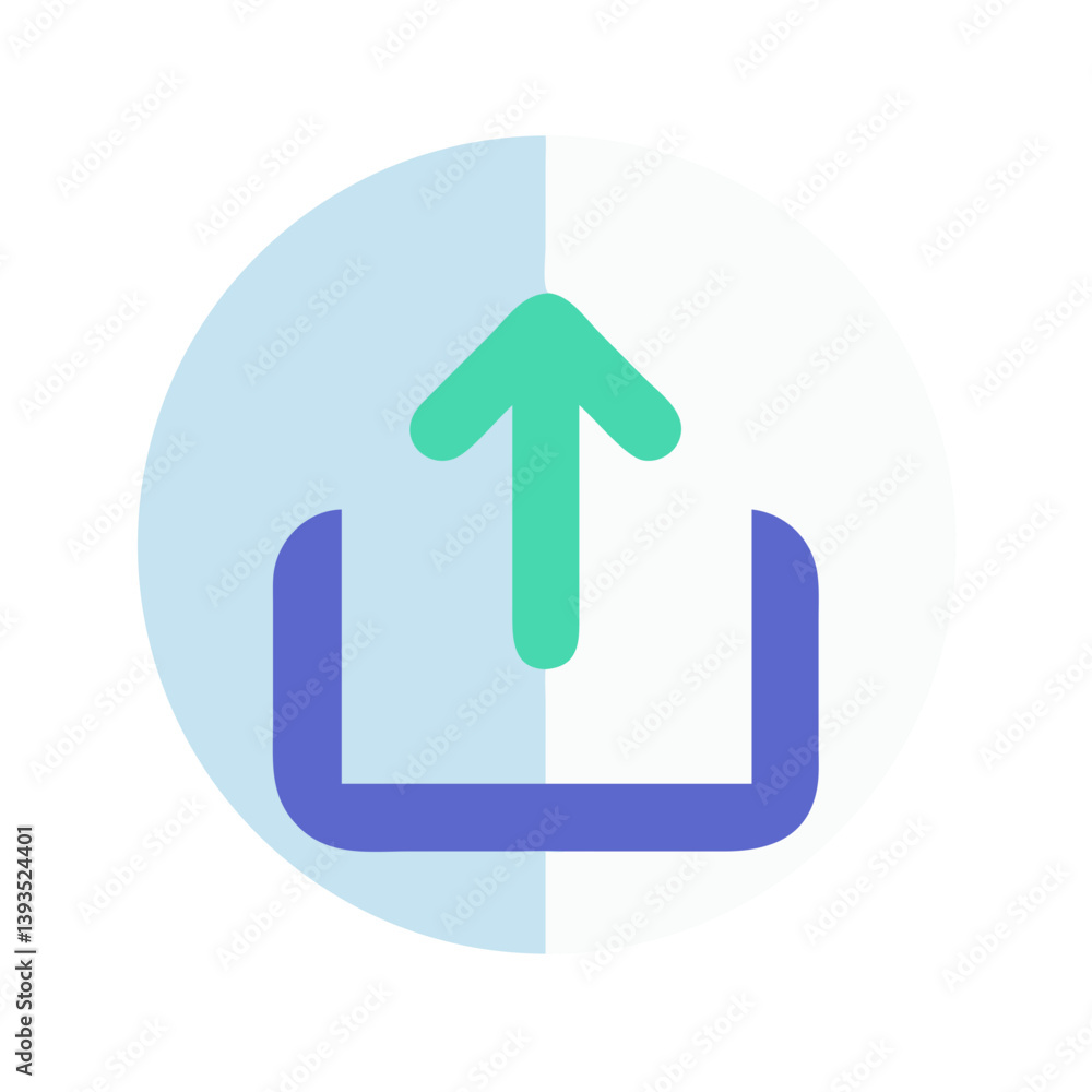 Poster Upload Icon Vector for Cloud Storage, File Sharing, and Data Transfer Interfaces