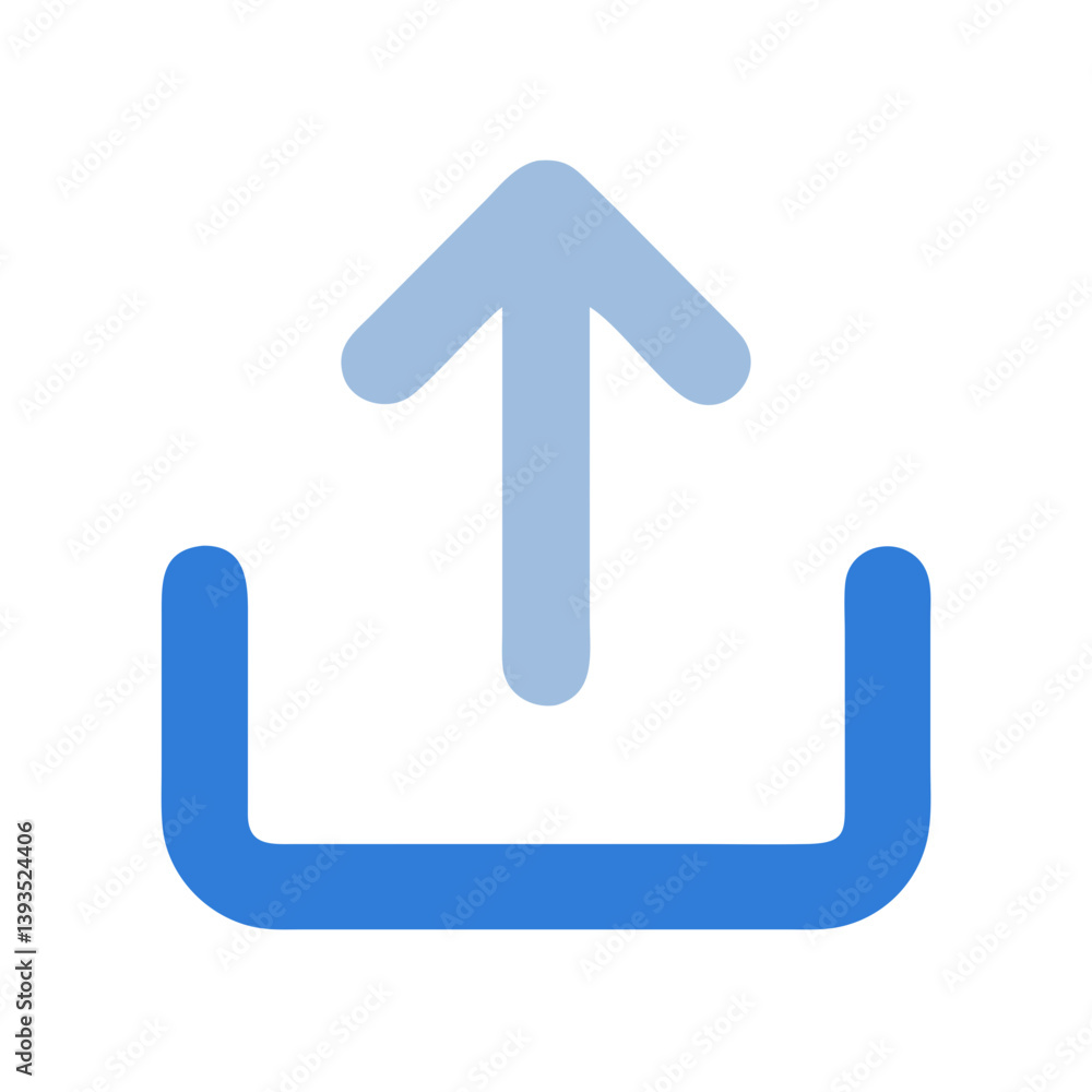 Poster upload icon vector for cloud storage, file sharing, and data transfer interfaces