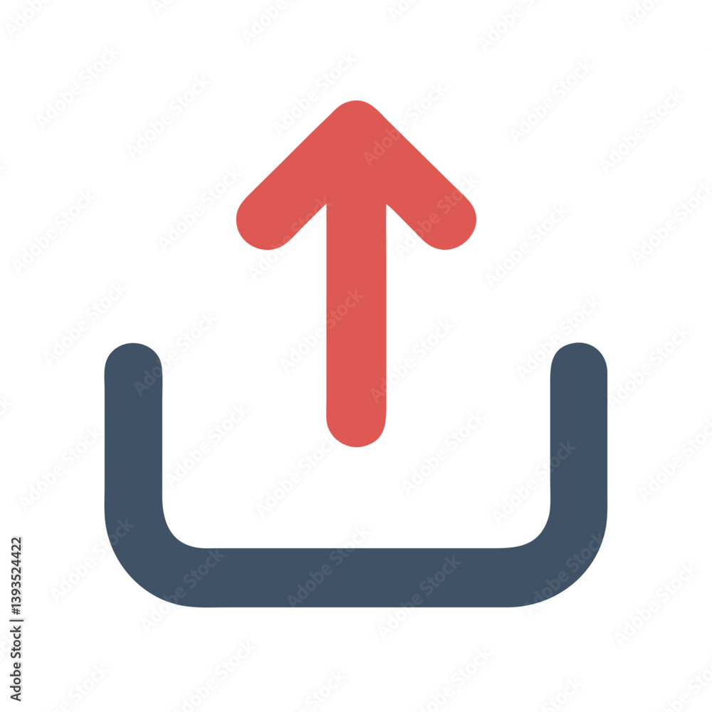 Fototapete Upload Icon Vector for Cloud Storage, File Sharing, and Data Transfer Interfaces