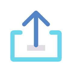 Obraz premium Upload Icon Vector for Cloud Storage, File Sharing, and Data Transfer Interfaces