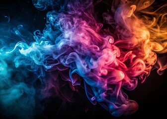 Fototapeta premium Enchanting LowLight Smoke Haze Background Abstract Vapor Trails for Creative Design Inspiration