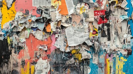 Fototapeta premium Peeling Paint and Distressed Walls with Urban Decay Aesthetic