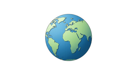 Fototapeta premium Our precious Earth, a vibrant globe spinning in space, showcased in a simple, hand-drawn style.