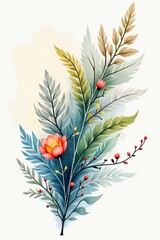 "Luminous Leaves: A Floral Constellation"