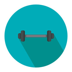 Vector illustration of dumbbell flat icon, gym item equipment bodybuilding exercise symbol vector design illustration. 