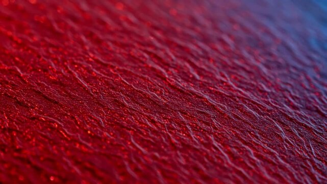 Abstract Red and Blue Texture Background: Close-Up Macro Photography of a Glittering Surface