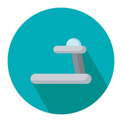Treadmill icon vector illustration, sport training gym symbol  vector design illustration. 