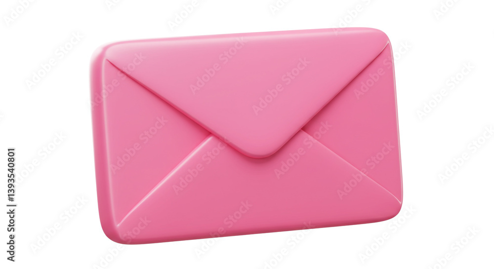 Poster a sweet pink message waiting to be opened, a promise of joy and connection, rendered in a smooth, th