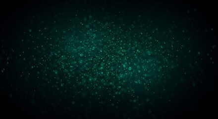 Obraz premium Abstract Teal Green Bokeh Background Sparkling Dust Particles Festive Glitter Overlay