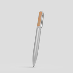 metal and wood stylus mockup, right view
