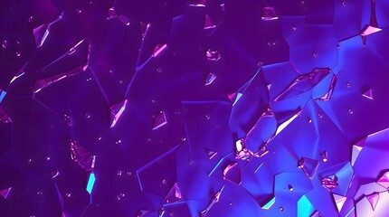 Abstract background of purple shards lit up in blue