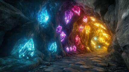Obraz premium Abstract glowing shapes background