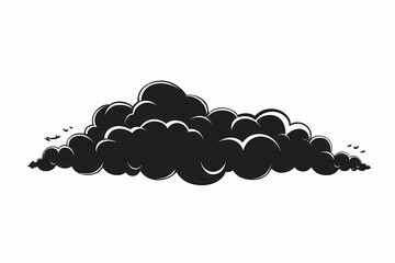 Dark Clouds Vector Art: Storm Cloud Illustration and Moody Atmosphere Graphic Design
