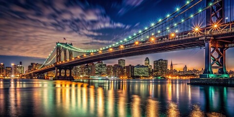 A Majestic Nighttime Panorama of the RFK Bridge Over the New York City Skyline