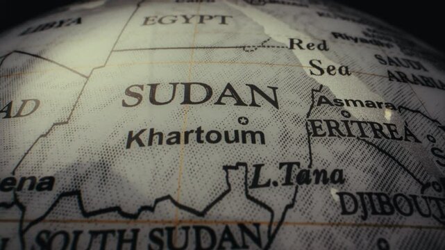 Retro globe - Sudan