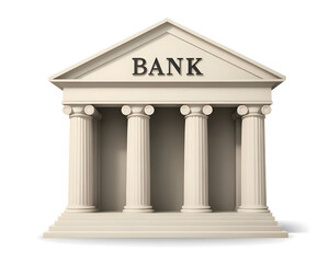 Obraz premium bank icon isolated on white