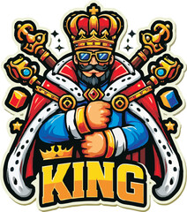 king cartoon vector ilustration png