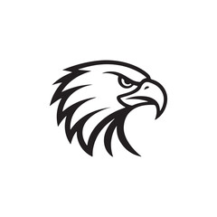 Minimal Eagle Logo Design on White Background, Simple, Elegant Branding