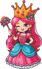 queen cartoon vector ilustration png