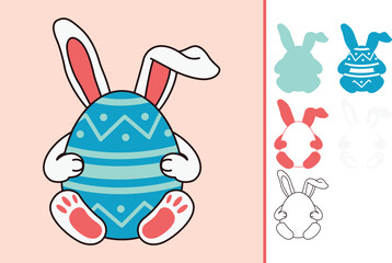 Easter Bunny multilayered 3d paper craft design for crafting