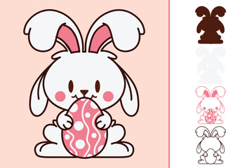 Easter Bunny multilayered 3d paper craft design for crafting