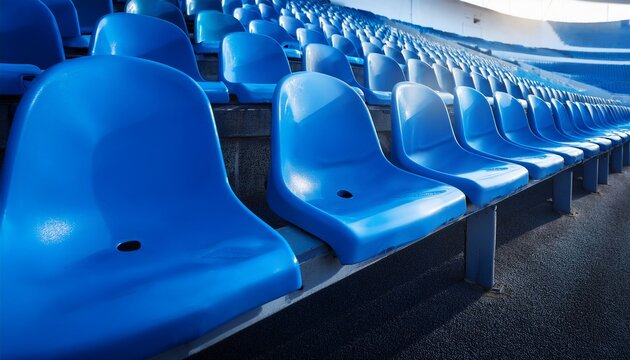 blue seats in a stadium