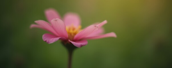 A delicate pink flower blooms in a small, tranquil corner of the garden, garden, quiet corner