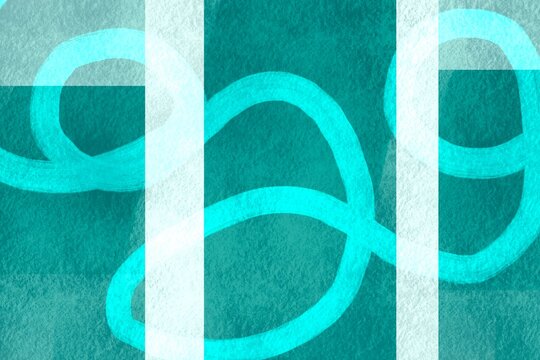 Abstract teal and white swirl pattern with texture