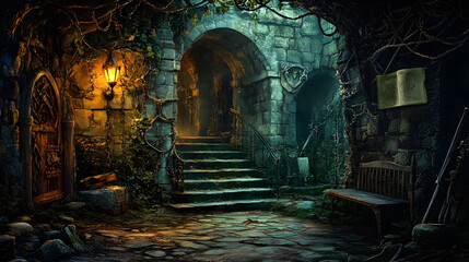 Echoes of Time: Shadows and Secrets in a Medieval Dungeon of Forgotten Lore