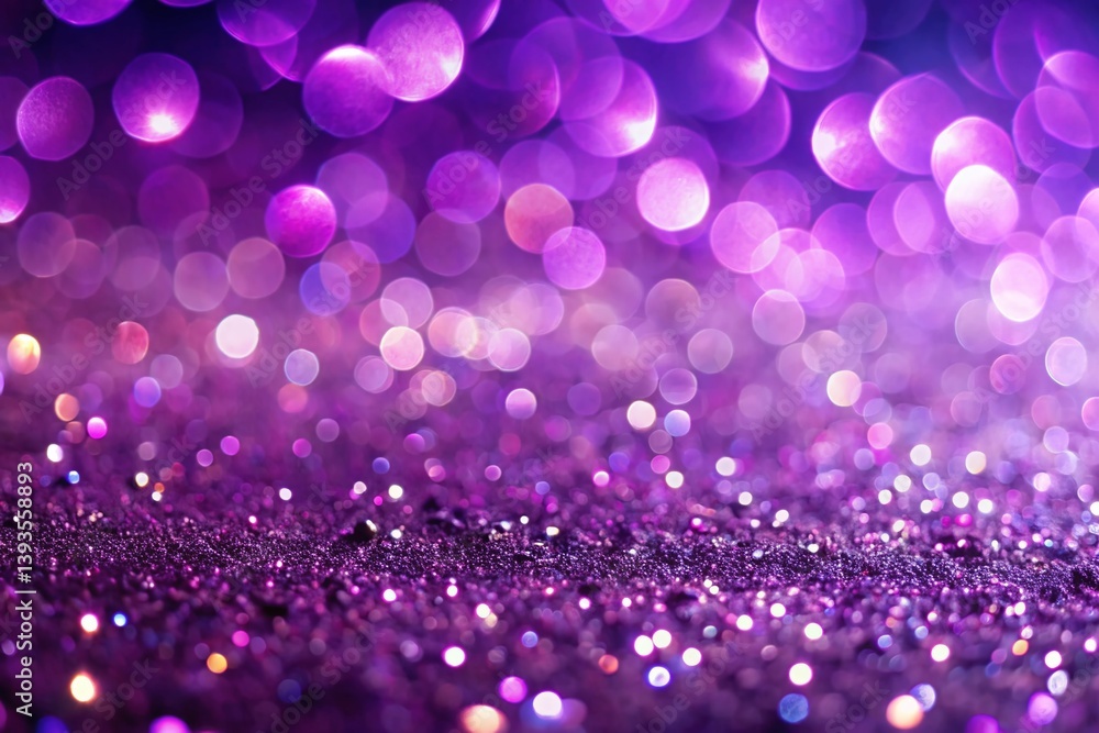 Poster stunning purple and violet glitter bokeh background a generative ai creation for design inspiration 