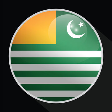 Kashmir Glossy Circle Flag icon