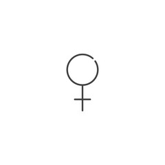 Feminine gender symbol icon design for digital applications