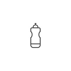 Reusable water bottle icon for eco-friendly hydration concepts