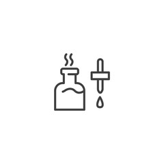 Essential oil dropper icon for aromatherapy and wellness concepts