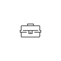 Simple line icon of a briefcase for business and office themes