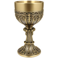 antique silver cup with gold