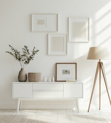 Minimalist, light-filled entryway