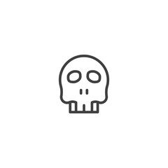 Simple skull icon design for halloween graphics and decorations