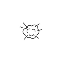 Explosion icon design for creative projects and digital media