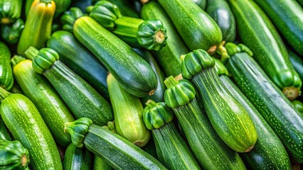 Vibrant Panorama of Fresh Organic Zucchini A Bountiful Harvest Ready for Salads Stirfries and More