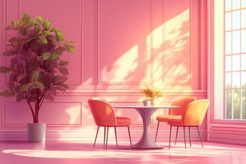 Modern Living: Vibrant Interior Design with Bold Colors, Cozy Seating, and Elegant Home Decor