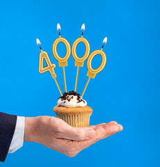 Candle number 4000 - Number of followers or likes